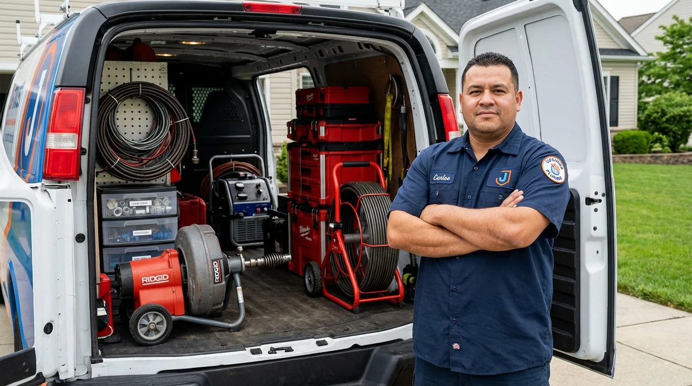 Professional drain cleaning equipment and Johns Plumbing LLC plumber in Winnett
